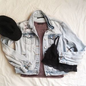 Brandy Melville Distressed Denim Jacket